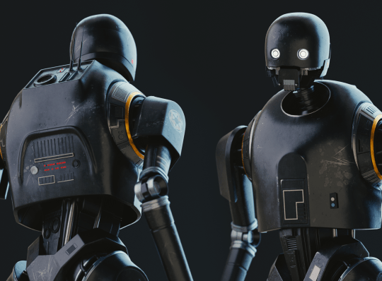 3D render of K-2SO from Star Wars